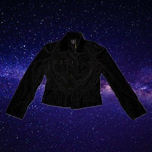 INC International Concepts Womens Black Corduroy Jacket